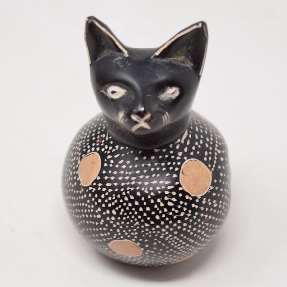 Kenyan Carved Stone Cat Kitten Folk Art Figurine African Paperweight Sculpture - Picture 2 of 10